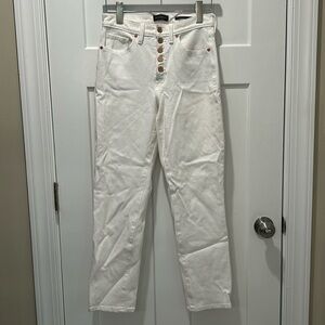 Banana Republic White High-Slim Premium Denim Sz 27
